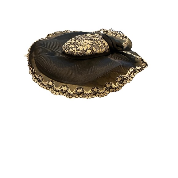 Sonni of San Francisco Hat Straw, Mesh, Lace Formal Kentucky Derby Vintage - Picture 5 of 9